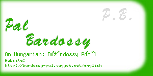 pal bardossy business card